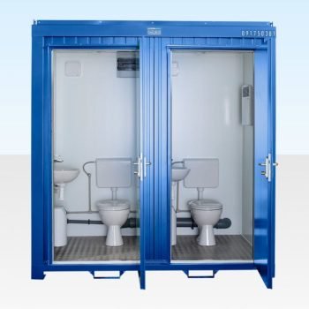 1+1 Double Mains Toilet 2.4m x 1.4m (RAL 5010)