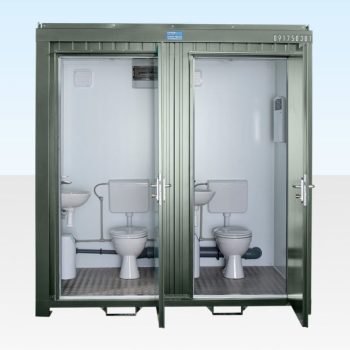 1+1 Double Mains Toilet 2.4m x 1.4m (RAL 6007)